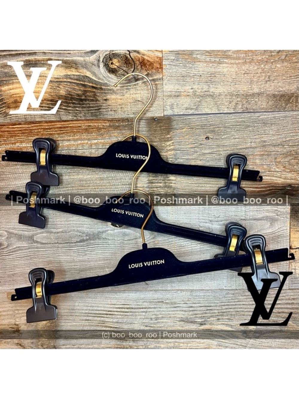 3 Hangers, Louis Vuitton (3 Bundle Set), Blue Velvet Clothes Hangers, 💯Authentic